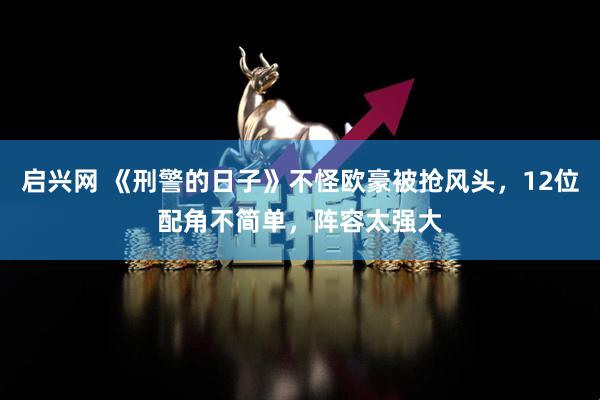 启兴网 《刑警的日子》不怪欧豪被抢风头，12位配角不简单，阵容太强大