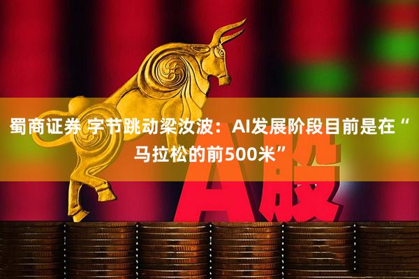 蜀商证券 字节跳动梁汝波：AI发展阶段目前是在“马拉松的前500米”