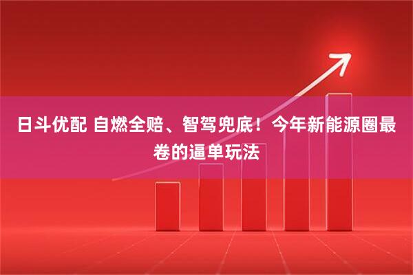 日斗优配 自燃全赔、智驾兜底！今年新能源圈最卷的逼单玩法